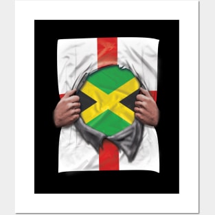 Jamaica Flag English Flag Ripped - Gift for Jamaican From Jamaica Posters and Art